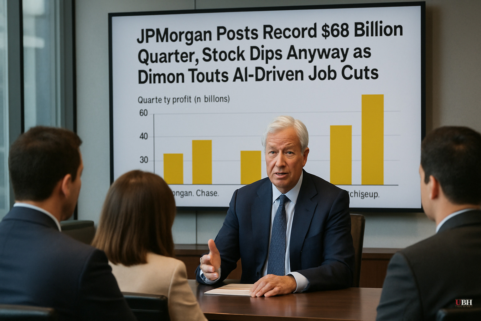 JPMorgan Posts Record $58 Billion Quarter, Stock Dips Anyway as Dimon Touts AI-Driven Job Cuts
