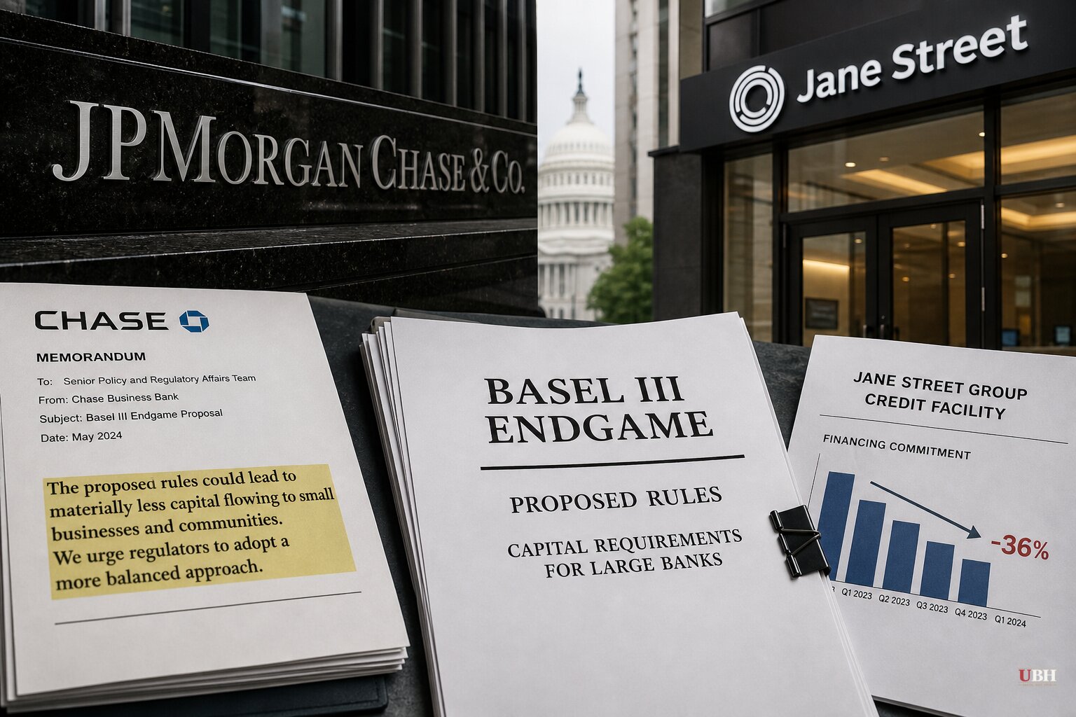 JPMorgan Trims Financing to Bond Rival Jane Street While Warning Regulators Its Own Capital Rules Could Choke Small Business Loans
