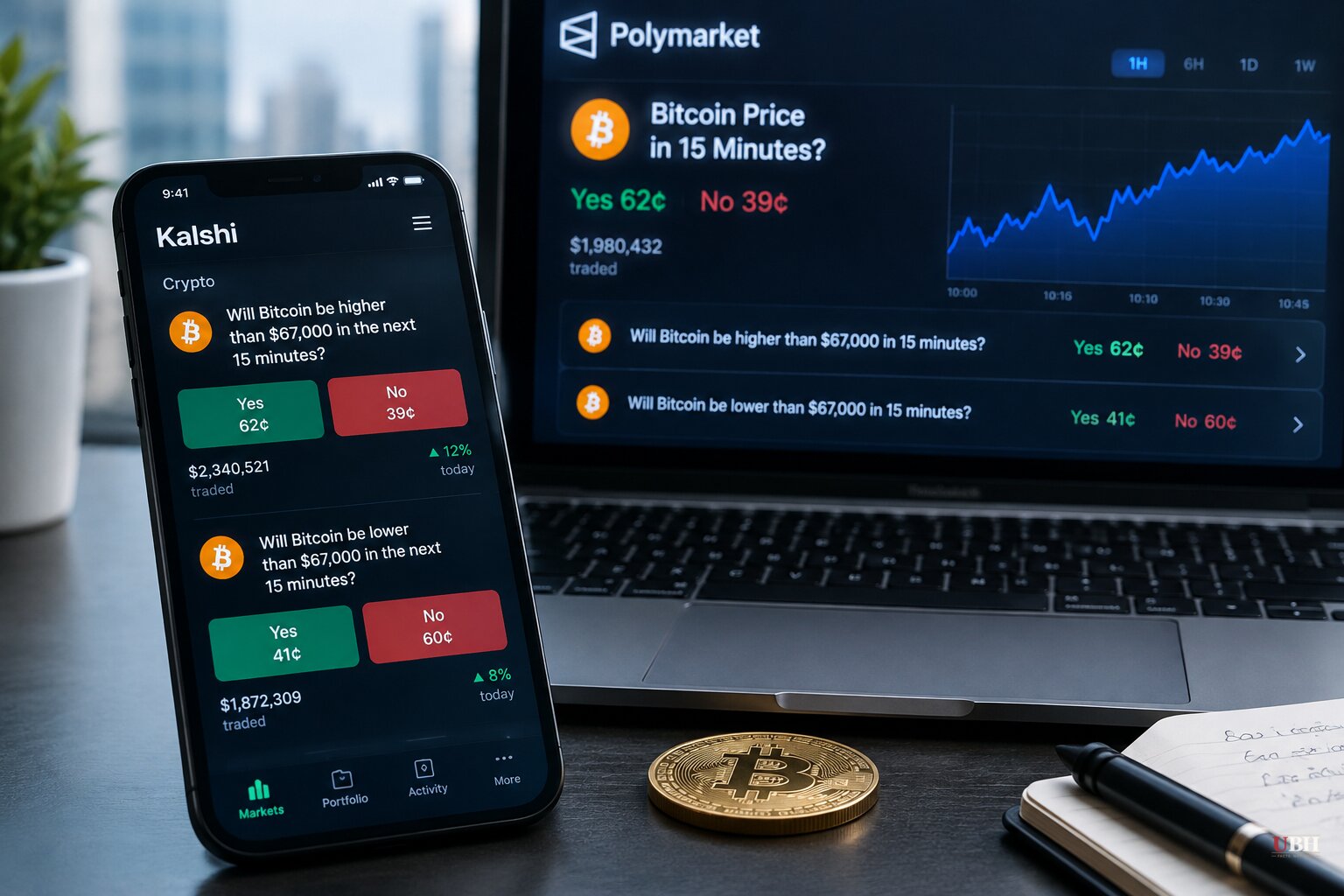 Kalshi and Polymarket Crypto Contracts Hit Record $2.7 Billion in a Week, Led by 15-Minute Bitcoin Bets