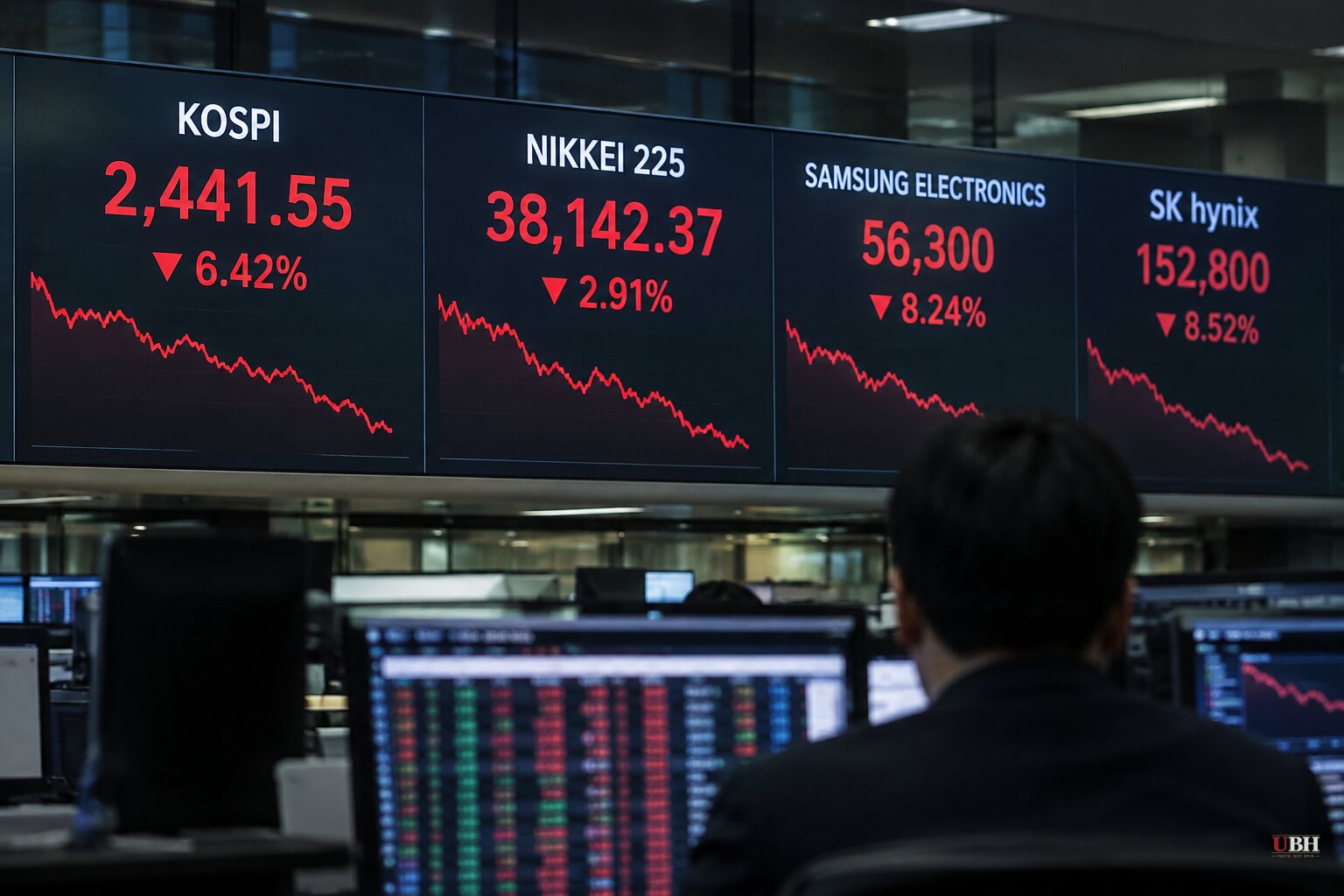 Kospi Drops Up to 7% as AI Chip Selloff Hits Asia a Day After Broadcom CEO's 'Casino' Remark