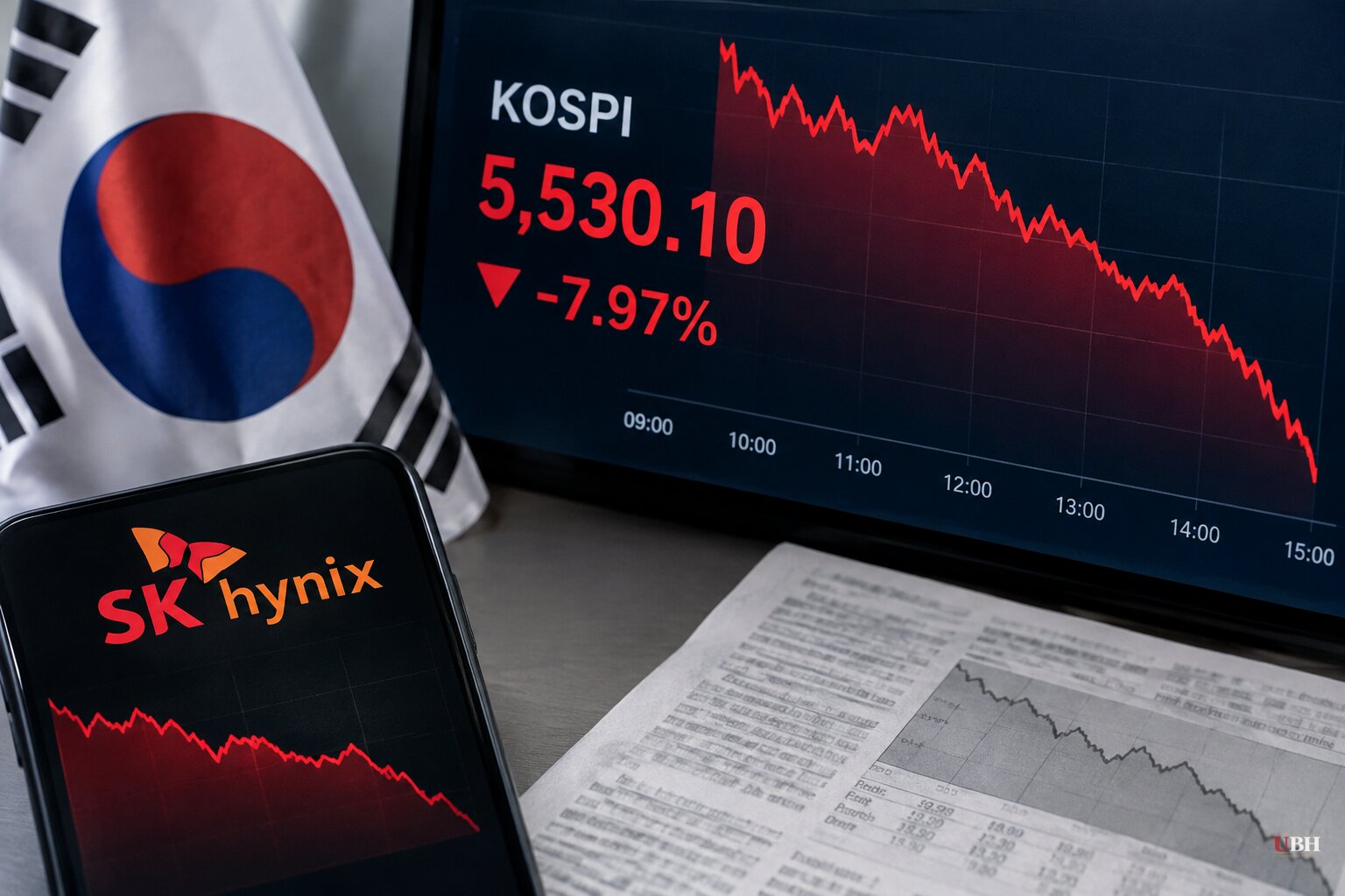 Kospi Plunges Nearly 8% in Seventh Straight Loss, Second Sidecar Halt This Week