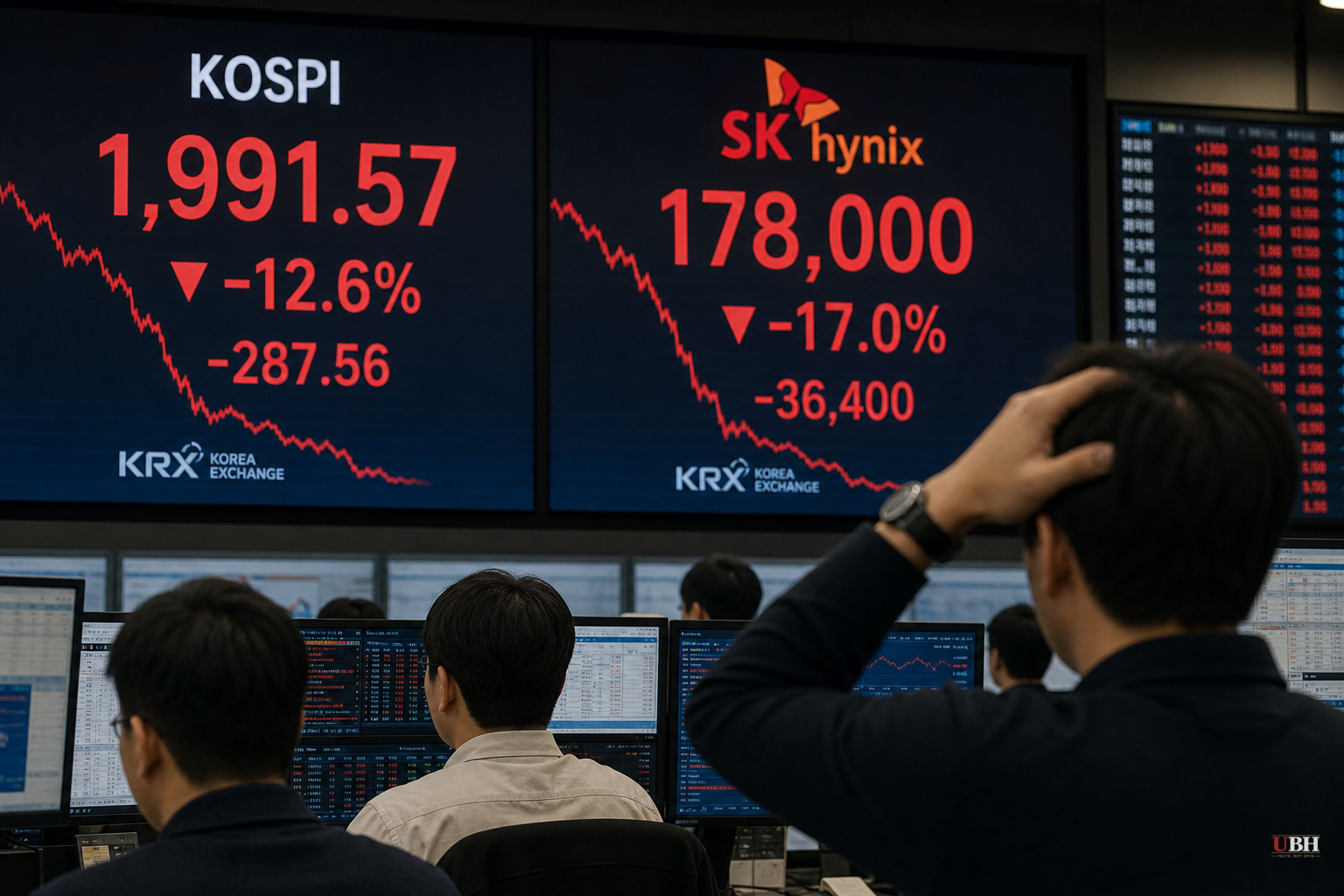 Kospi Plunges Up to 12.6% as SK Hynix Falls Record 17%, South Korean Officials Apologize Over Leveraged ETFs