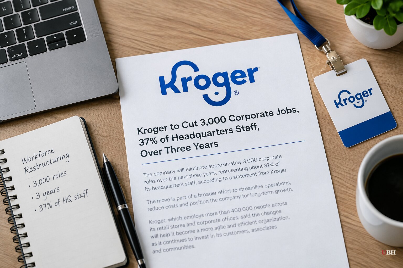 Kroger to Cut 3,000 Corporate Jobs, 37% of Headquarters Staff, Over Three Years