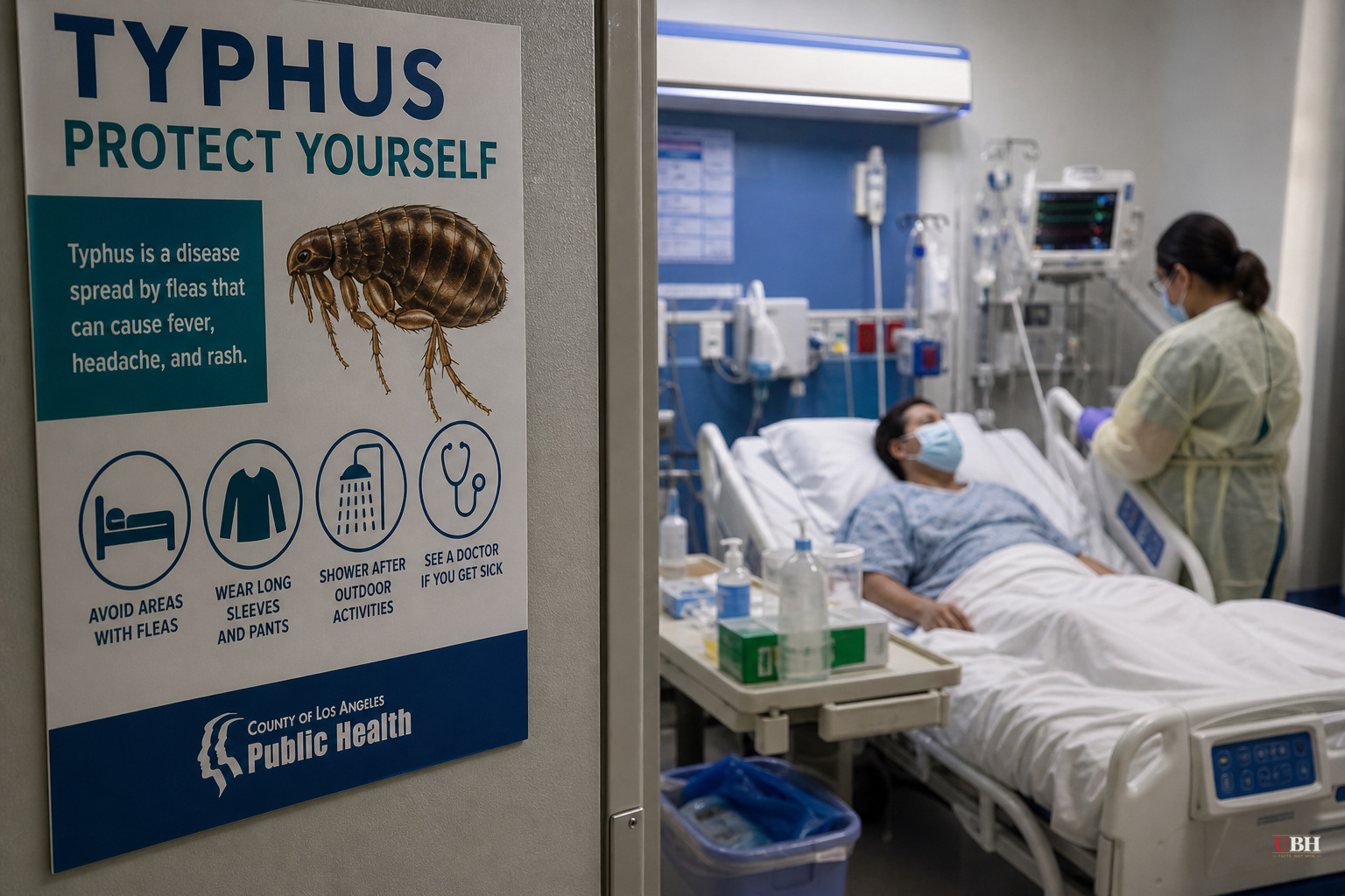 LA County Typhus Cases Hit Record 220 in 2025, Nine in Ten Patients Hospitalized