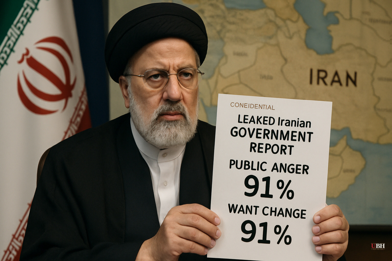 Leaked Iranian Government Report Shows Record Public Anger, 91% Want Change