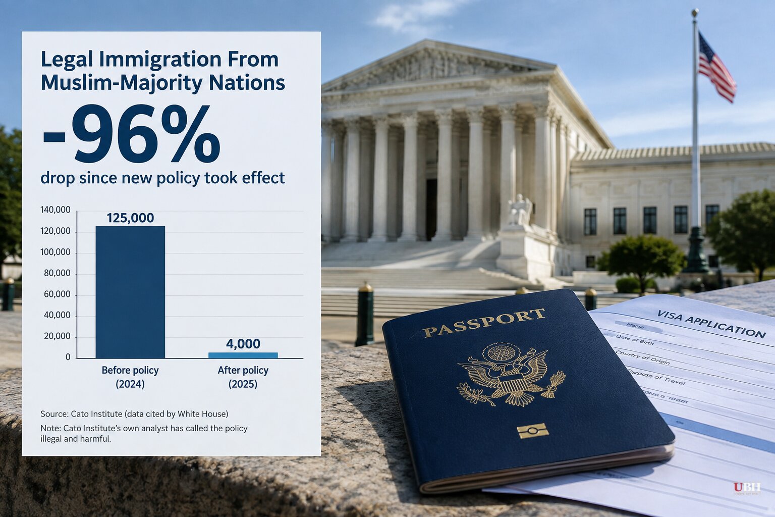 Legal Immigration From Muslim-Majority Nations Drops 96% as Supreme Court Lets Third-Country Deportations Resume
