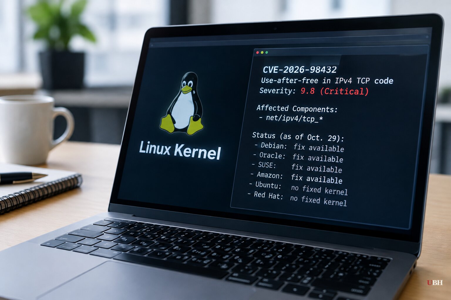 Linux Kernel TCP Flaw Rated 9.8 Still Has No Fixed Kernel From Ubuntu or Red Hat as of Oct. 29