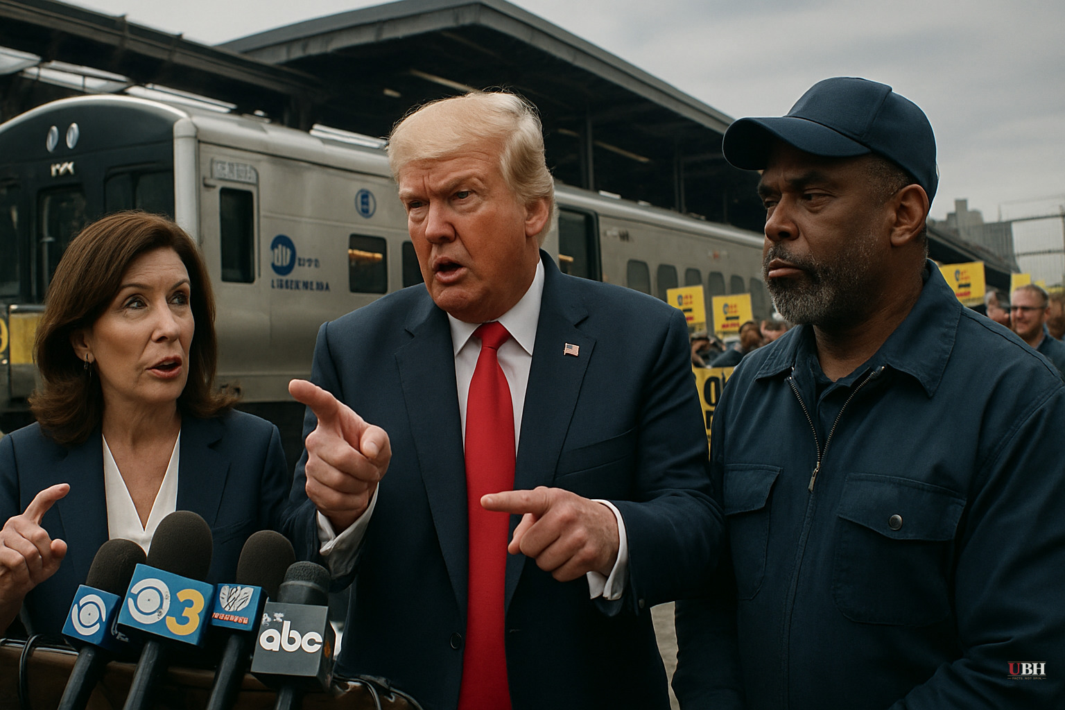 LIRR Strike Turns Political: Hochul Blames Trump, Trump Blames Hochul, and a Union Chief Says Both Are Missing the Point