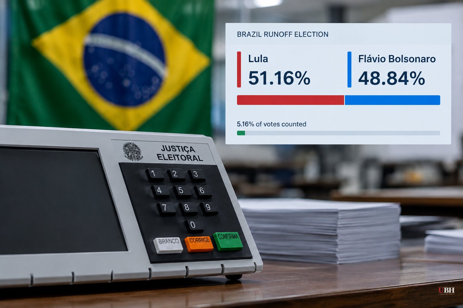 Lula Leads Early Brazil Runoff Count 51.16% to 48.84% as Court-Ordered Voting Extension Invites Legal Challenges