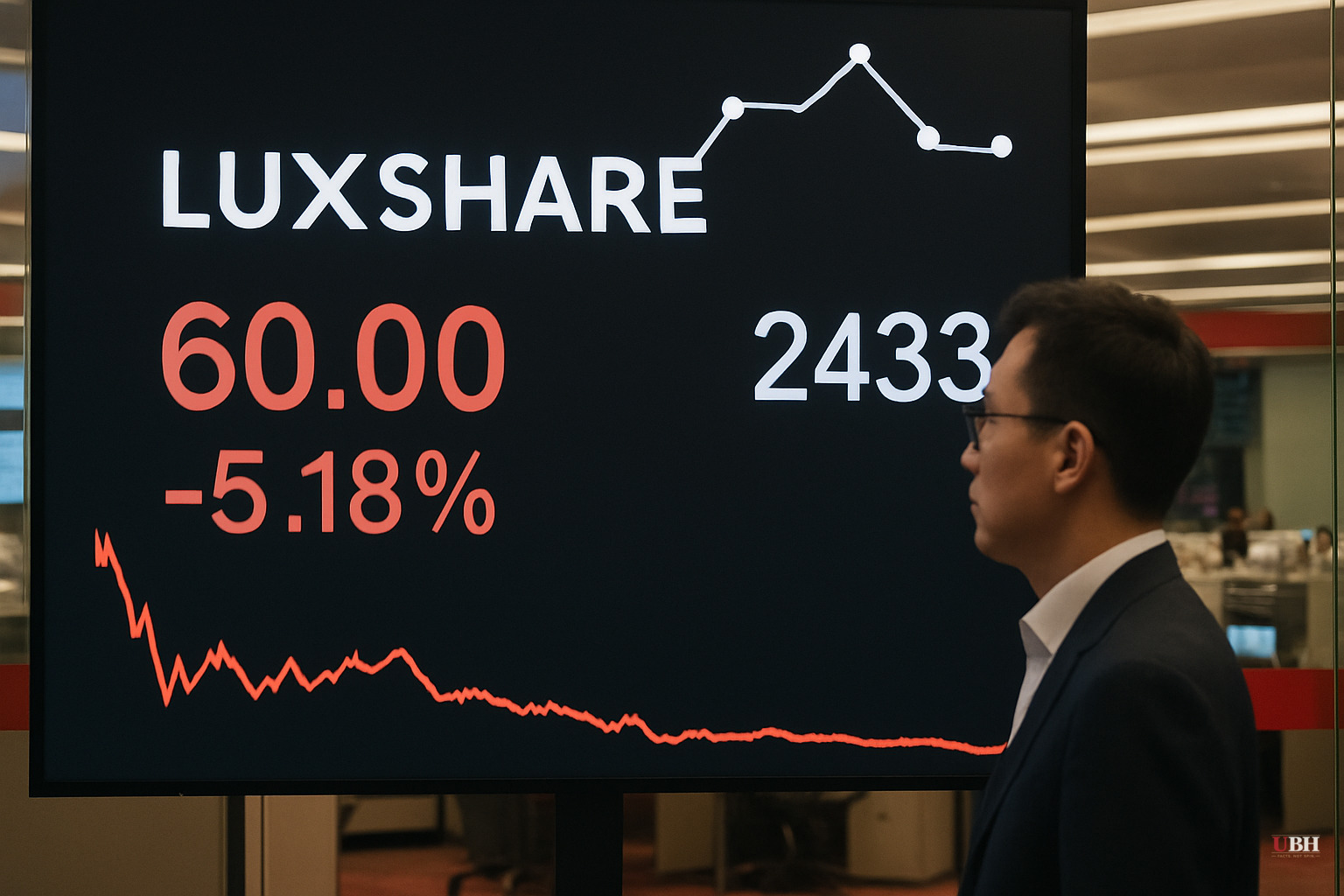 Luxshare Shares Fall More Than 5% in Hong Kong Debut, Pricing at HK$63.28 and Opening at HK$60