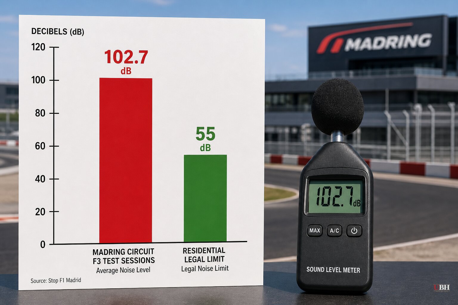 Madrid's New F1 Track Tested at Nearly 103 Decibels, Almost Double the Legal Limit, Ahead of September 11-13 Grand Prix