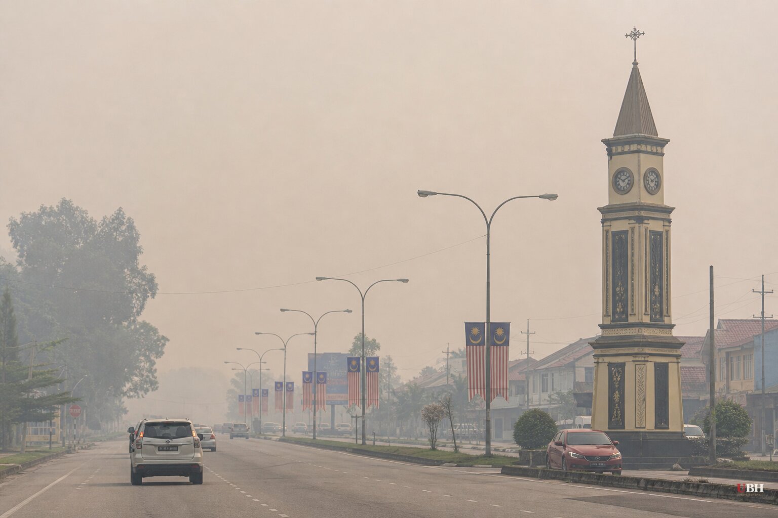 Malaysia's King Declares Emergency in Sarawak's Serian as Haze From Indonesia Fires Hits API 521