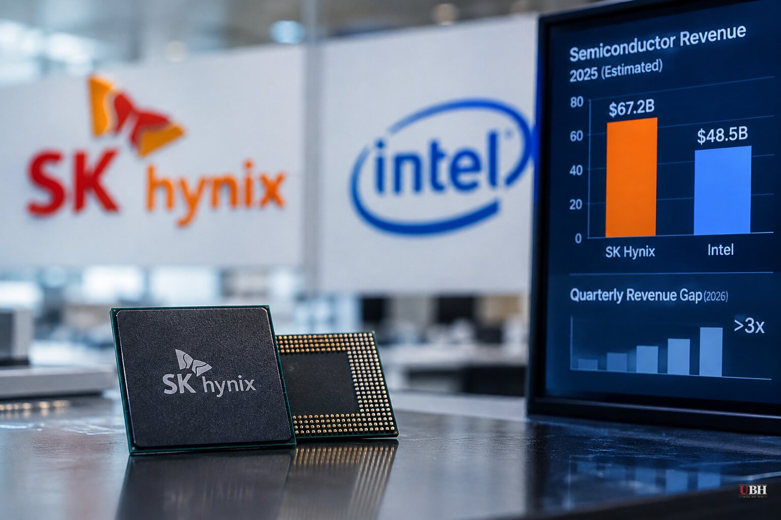 Market Estimates Put SK Hynix Ahead of Intel in 2025 Chip Revenue, and Quarterly Gap Passed 3 to 1 by Mid-2026