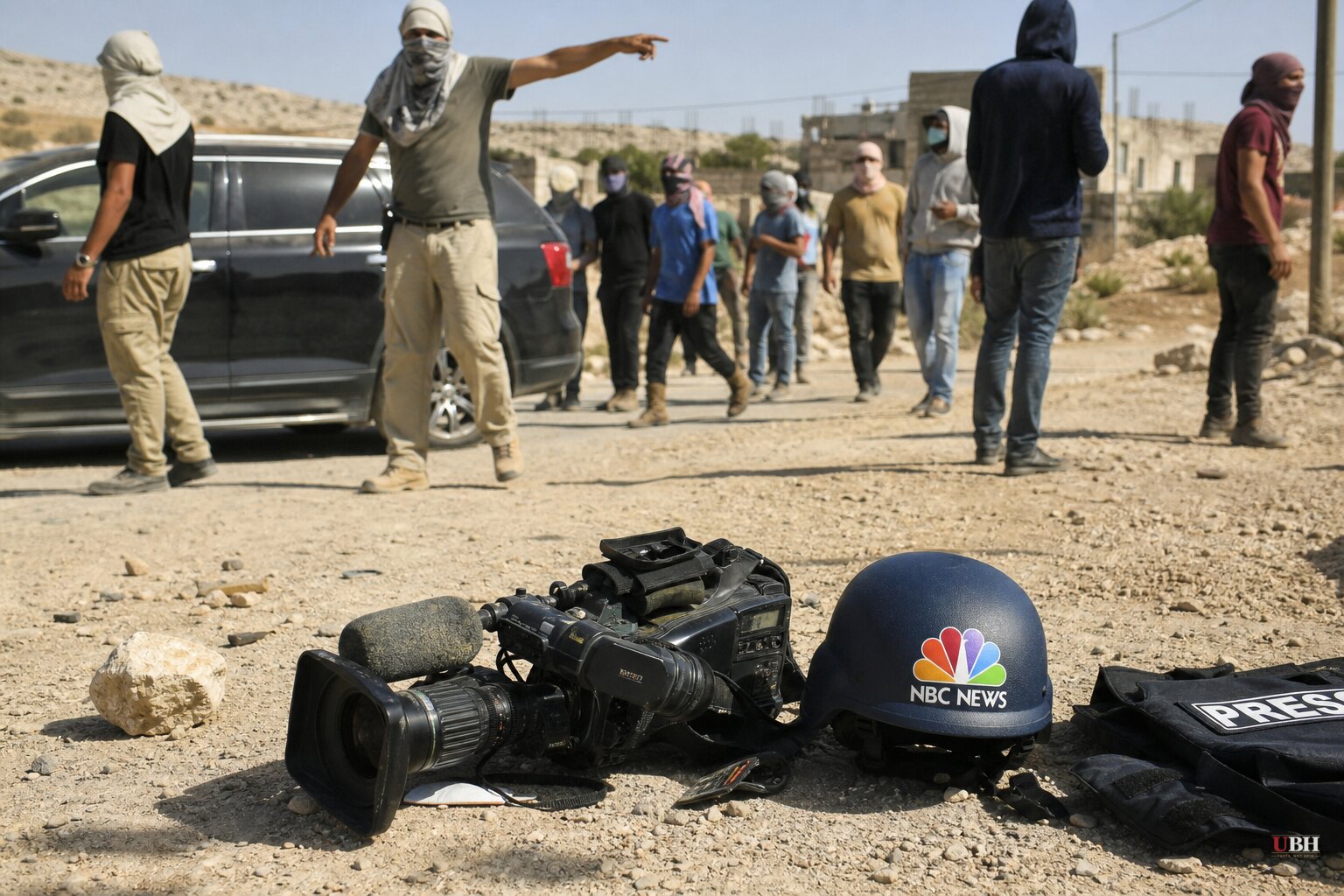 Masked Settlers Attack NBC Crew in West Bank Village, Beat Palestinian Woman Unconscious