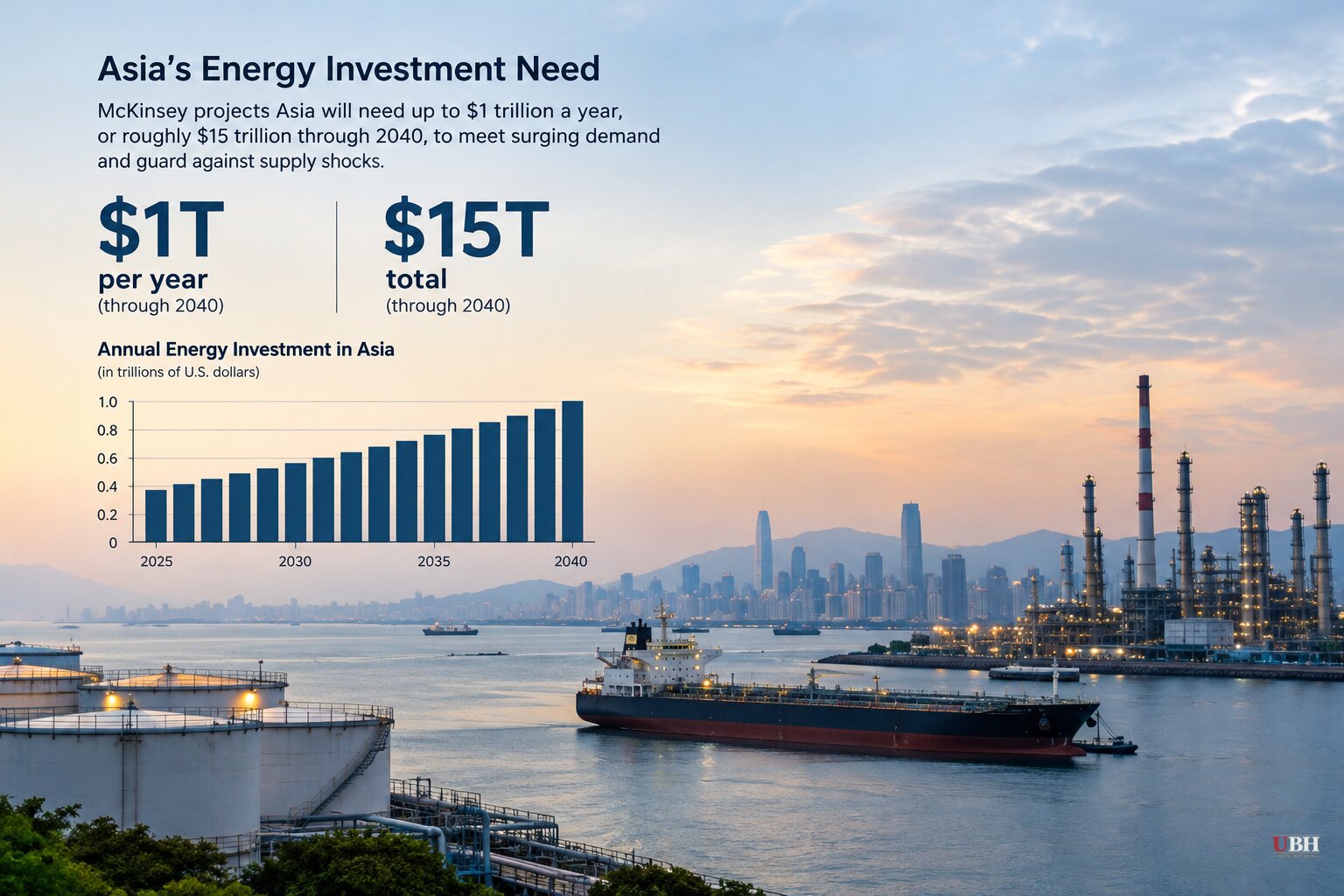 McKinsey Projects Asia Needs $1 Trillion a Year in Energy Investment Through 2040