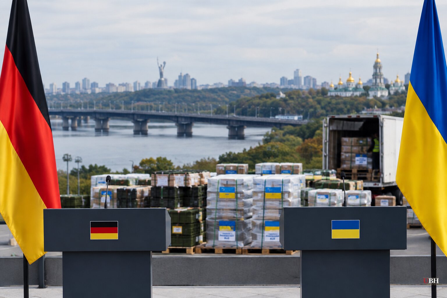 Merz Makes Surprise Kyiv Visit, Pledges €1.3 Billion as Russian Drone Hits Kyiv Bridge Hours After He Arrives