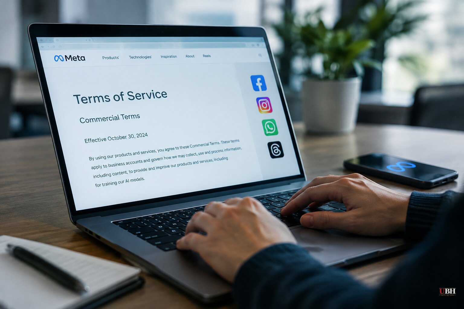 Meta's Oct. 30 business terms let it crawl linked websites and train AI on the content, legal experts say