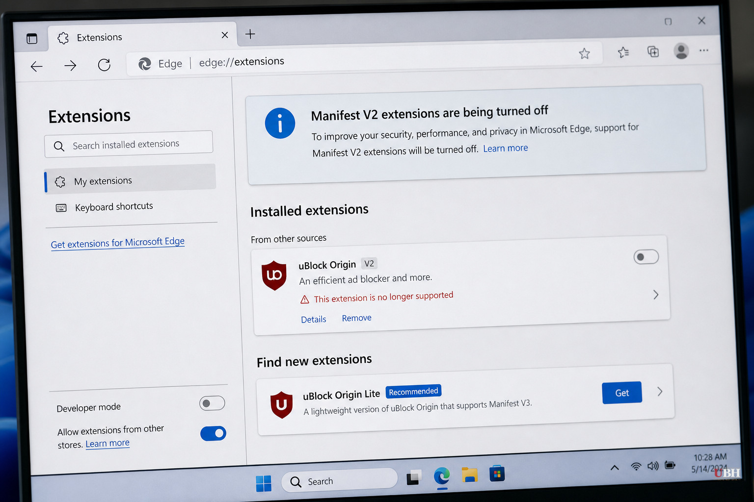 Microsoft Confirms Edge Will Phase Out Manifest V2, Killing Off Full uBlock Origin Support