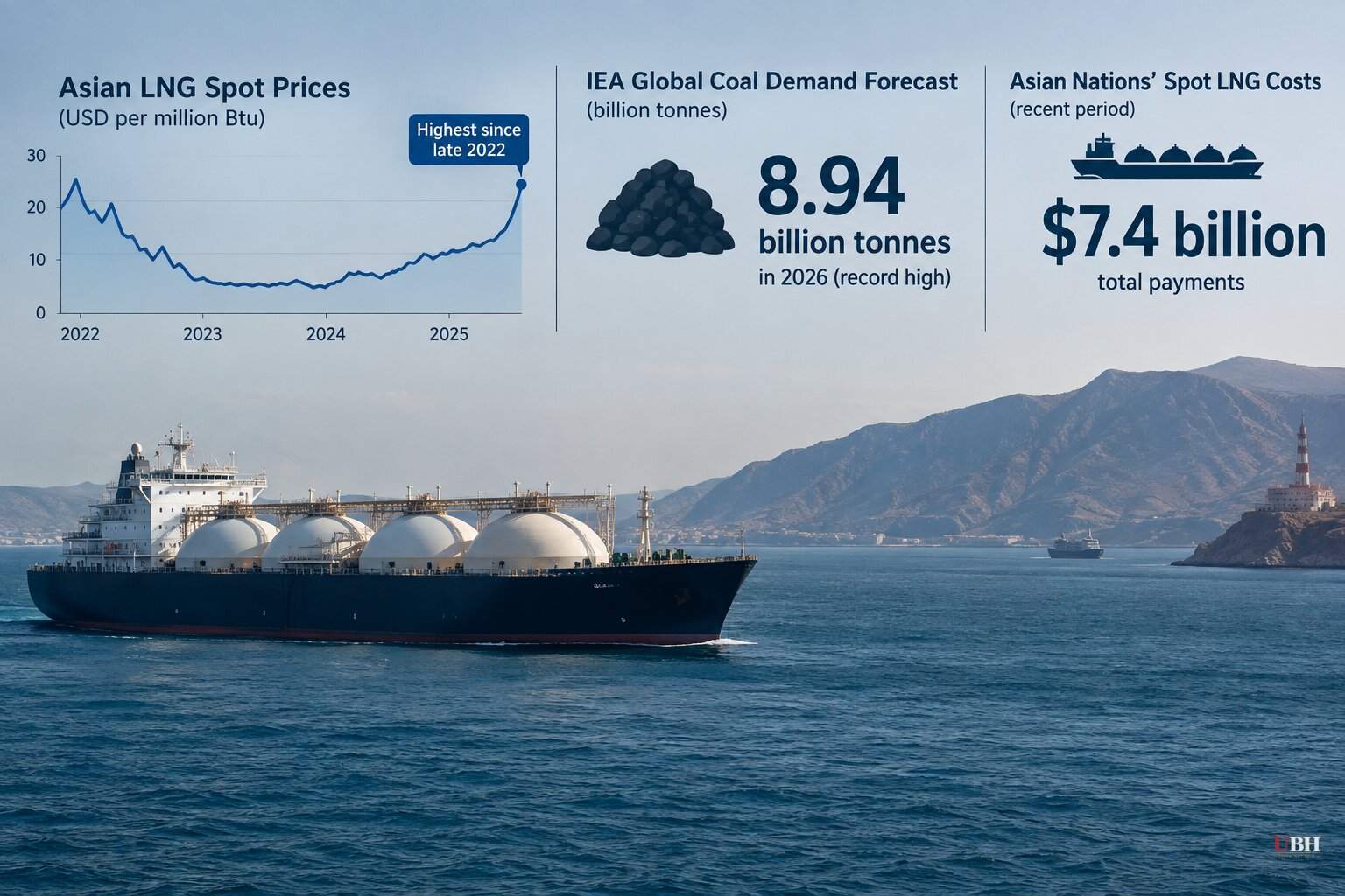 Middle East War Pushes Global Coal Demand to Record High While Asian Nations Pay $7.4 Billion for Spot LNG