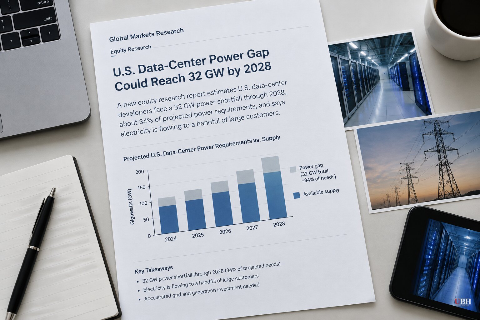 Morgan Stanley Estimates 32-Gigawatt U.S. Data-Center Power Shortfall Through 2028