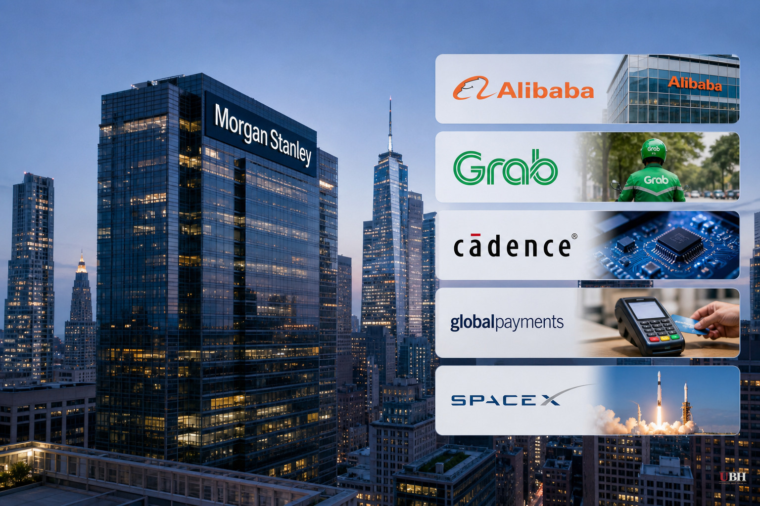Morgan Stanley Puts Buy Ratings on Alibaba, Grab, Cadence, Global Payments and SpaceX Ahead of Earnings and a Lockup Deadline
