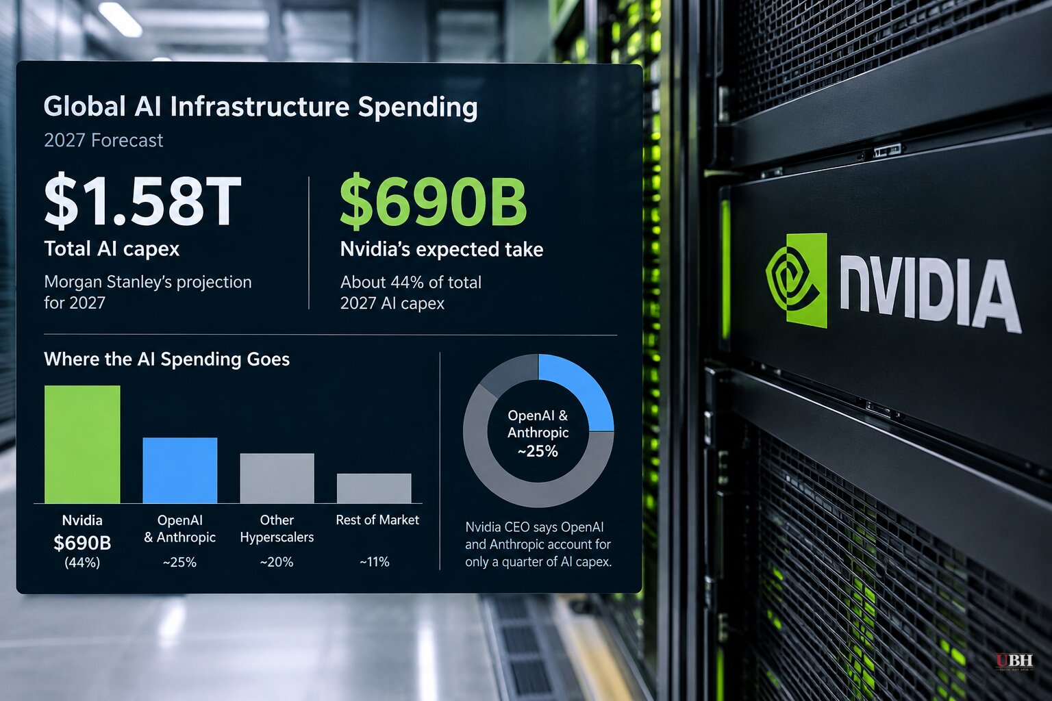 Morgan Stanley Sees Nvidia Collecting About $690 Billion of 2027 AI Capex as Huang Rejects the Two-Lab Risk