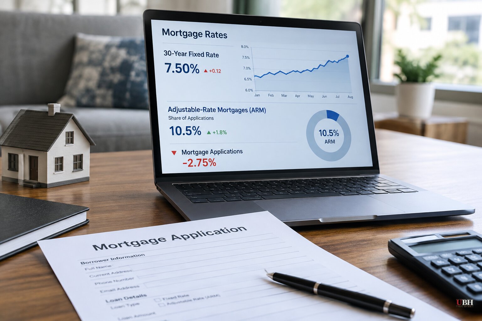 Mortgage Applications Fall 2.75% as 30-Year Rate Reaches 7.50% and ARM Share Hits 10.5%