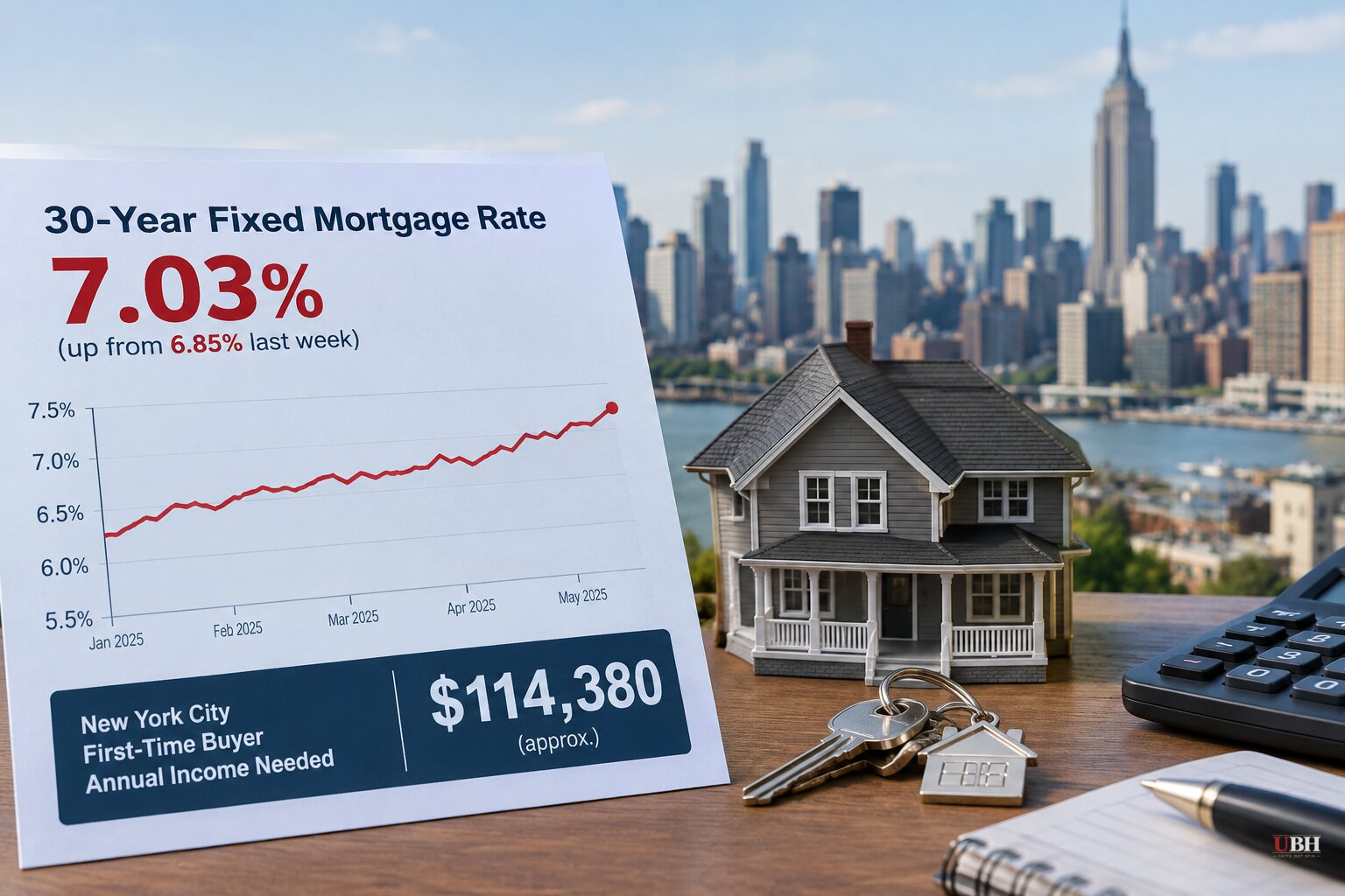 Mortgage Rates Cross 7% for First Time Since January 2025, NYC Named Fifth-Toughest Market for First-Time Buyers