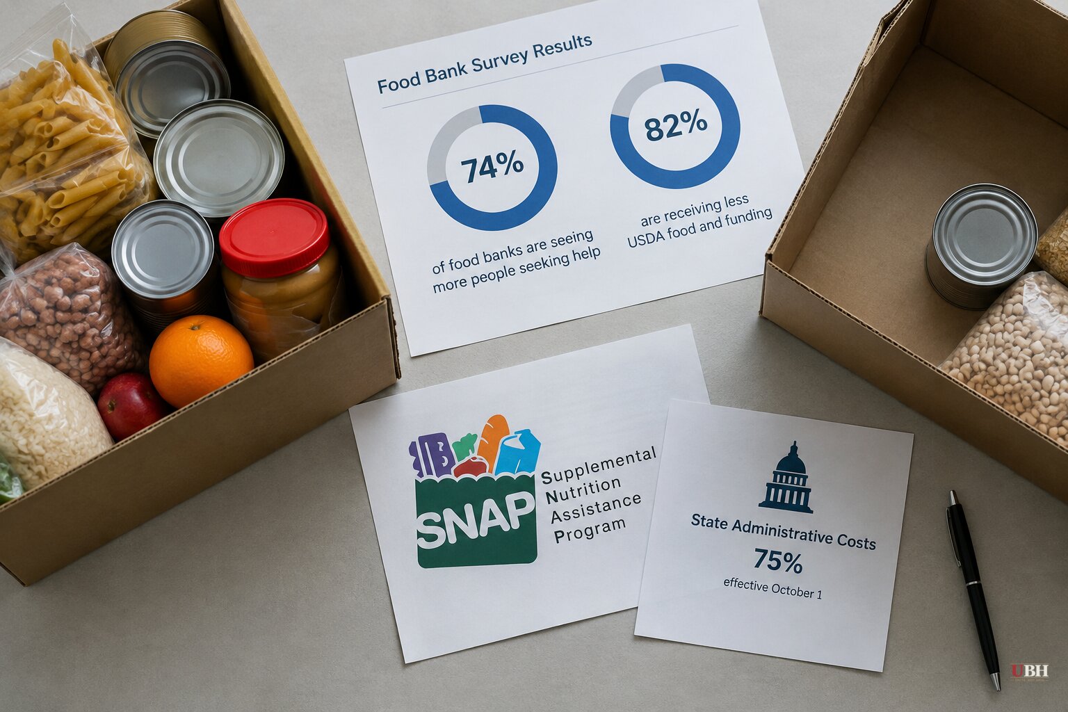 Most Big Food Banks Report More Demand and Less USDA Food as States Take on 75% of SNAP Administrative Costs