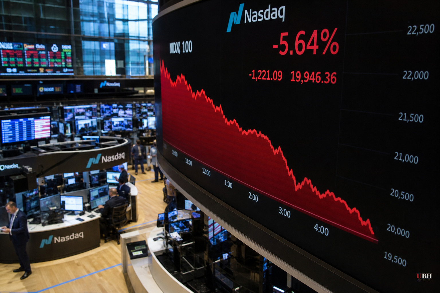 Nasdaq 100 Falls Into Correction Territory as Chip Stocks Get Hammered on China Fears