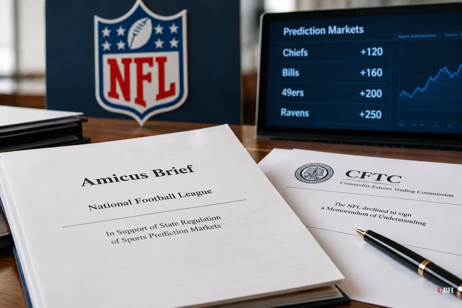 NFL Brief Calls Prediction Markets Sports Gambling; CFTC Says League Declined to Sign an MOU