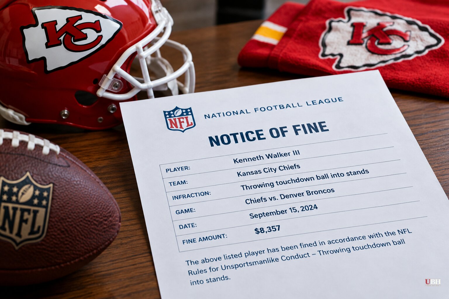 NFL Fines Chiefs' Kenneth Walker $8,357 for Tossing Touchdown Ball Into Stands