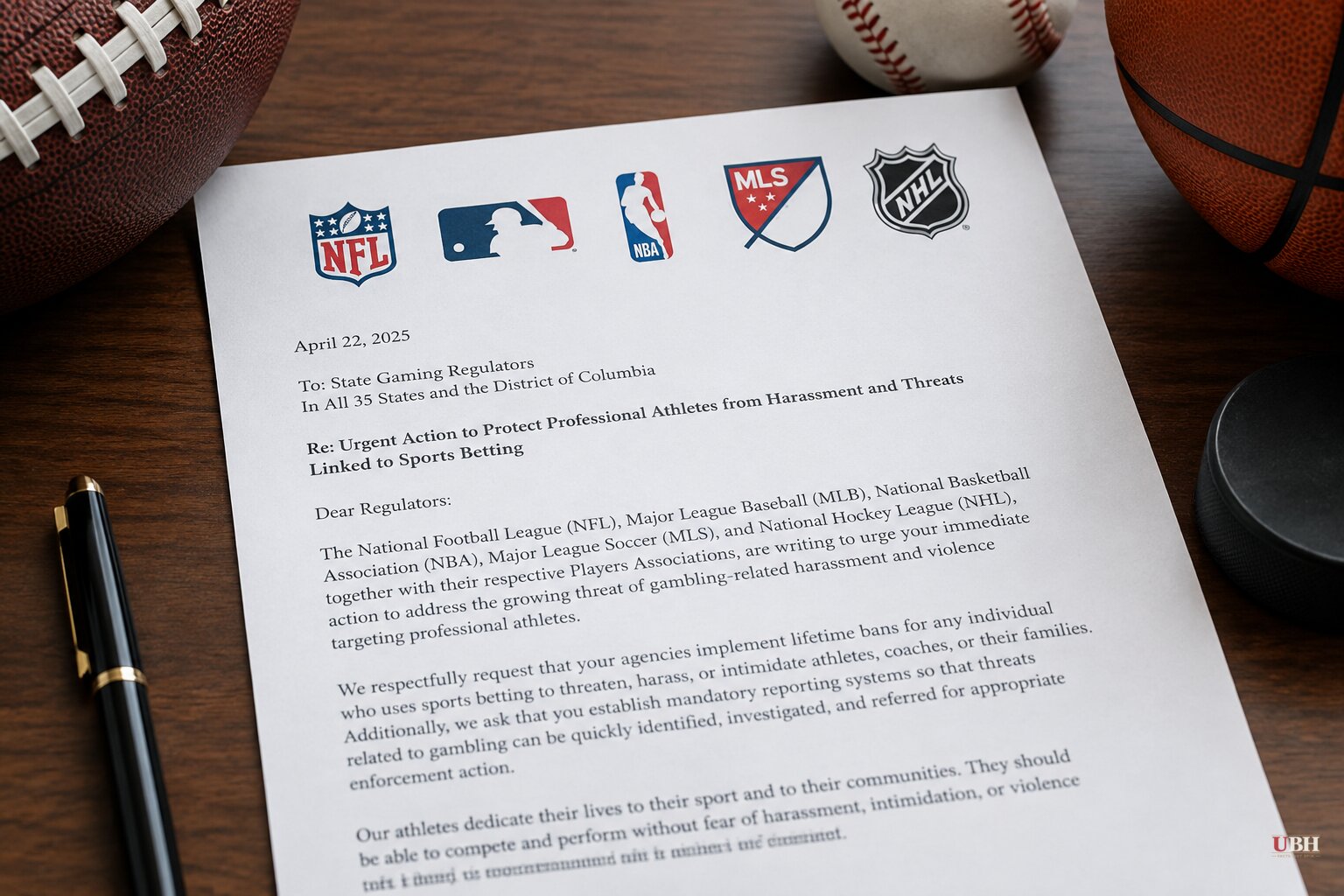 NFL, MLB, NBA, MLS and NHL Ask Regulators for Lifetime Bans on Gamblers Who Threaten Athletes, Leave WNBA Off the Letter