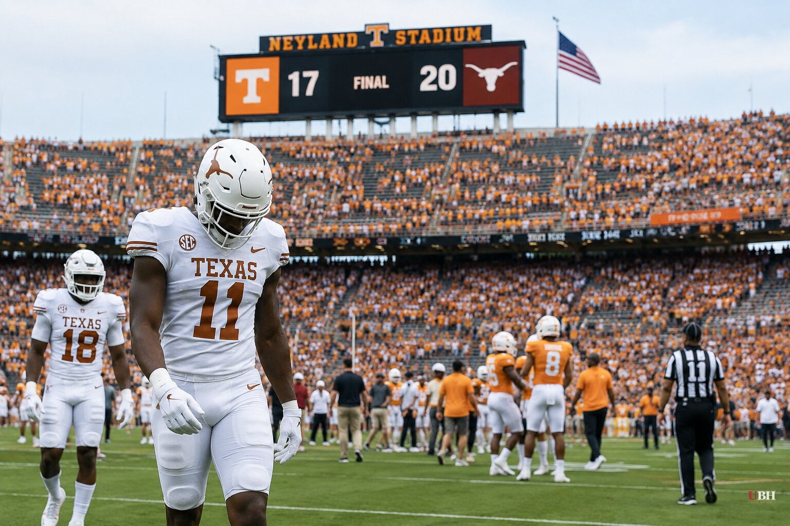 No. 1 Texas Survives Tennessee 20-17 in Knoxville as Trump Attends and Talks Up College Sports Bill