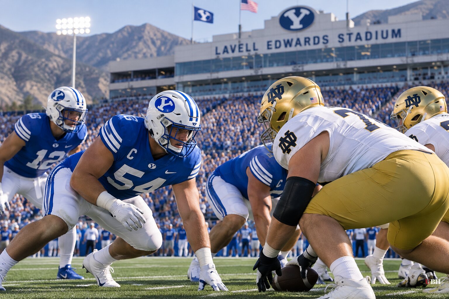 No. 2 Notre Dame visits No. 8 BYU tonight in first top-10 game at LaVell Edwards Stadium