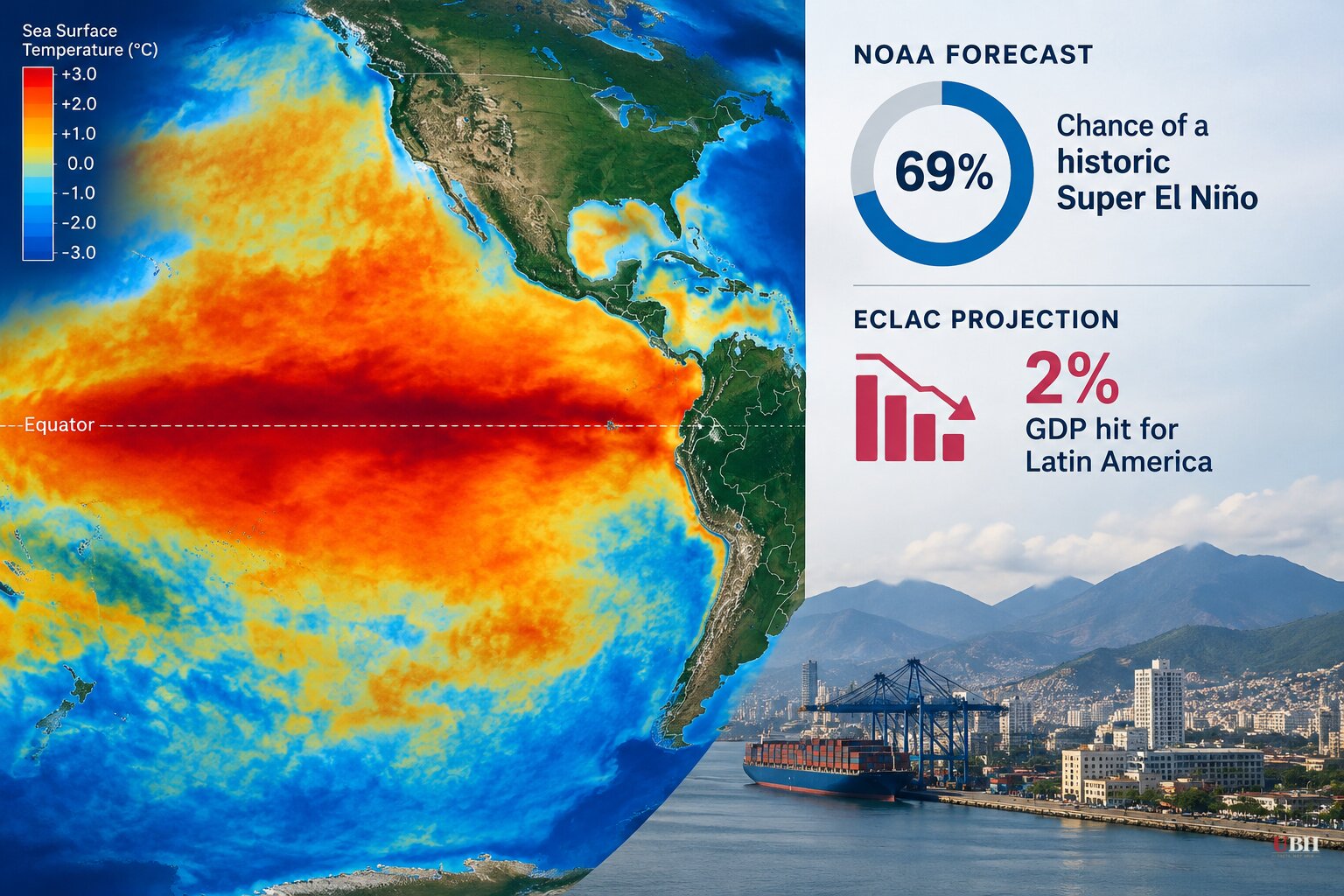 NOAA Puts Odds of Historic Super El Niño at 69% as Latin America Braces for $2% GDP Hit