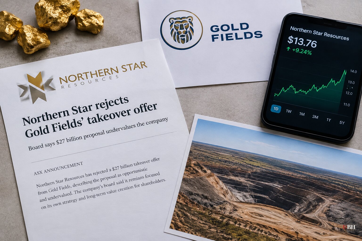 Northern Star Rejects Gold Fields' $27 Billion Takeover Bid, Shares Jump Over 9%