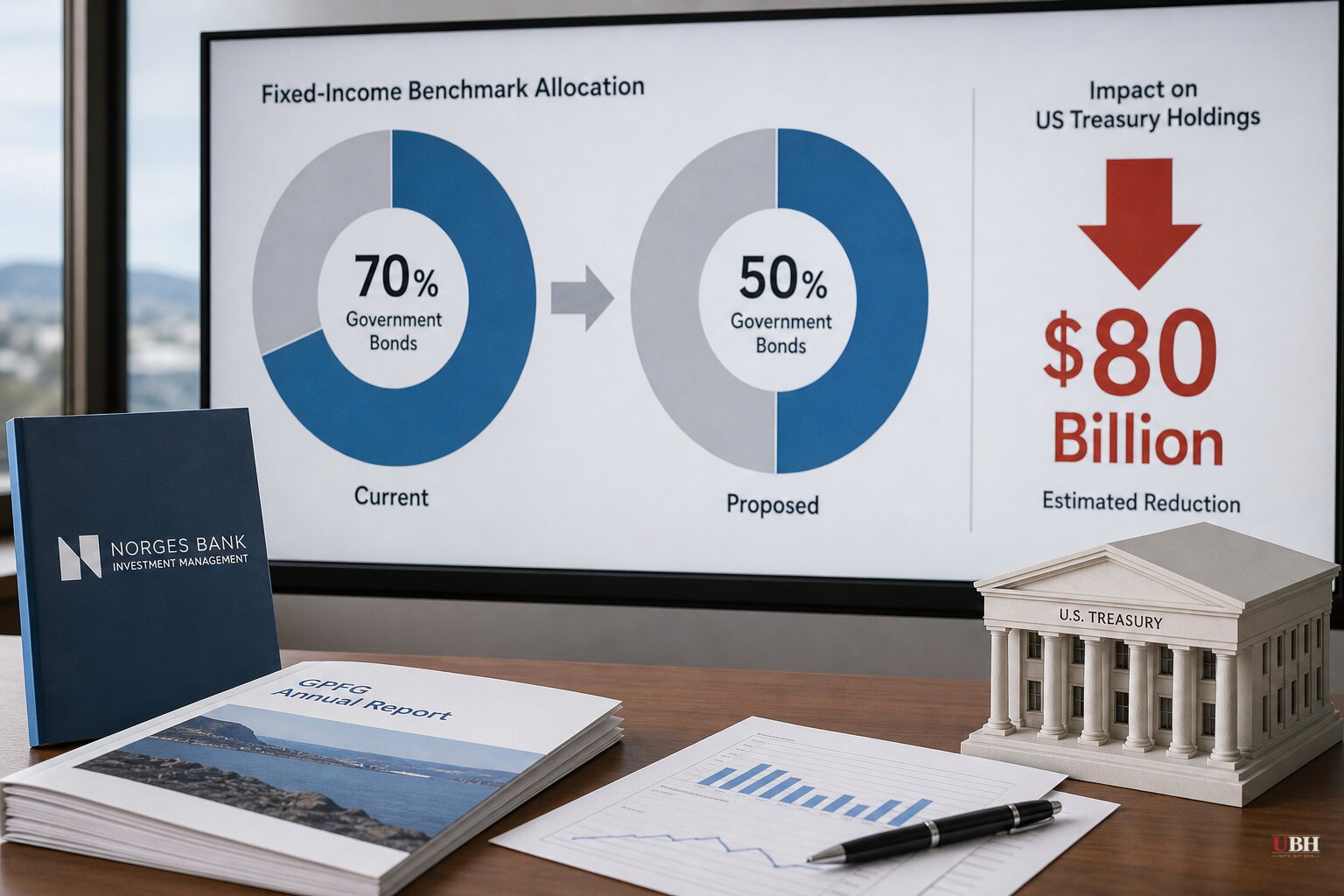 Norway's $2.3 Trillion Wealth Fund Proposes Cutting US Treasury Exposure by $80 Billion