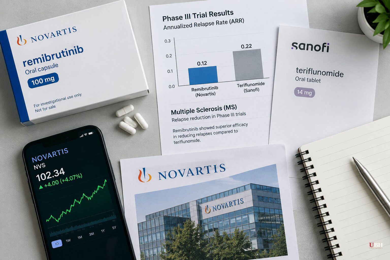 Novartis's Oral MS Drug Beats Older Rival in Phase III Trials as a Penny Stock Hypes Its Own Early-Stage Trial Clearance