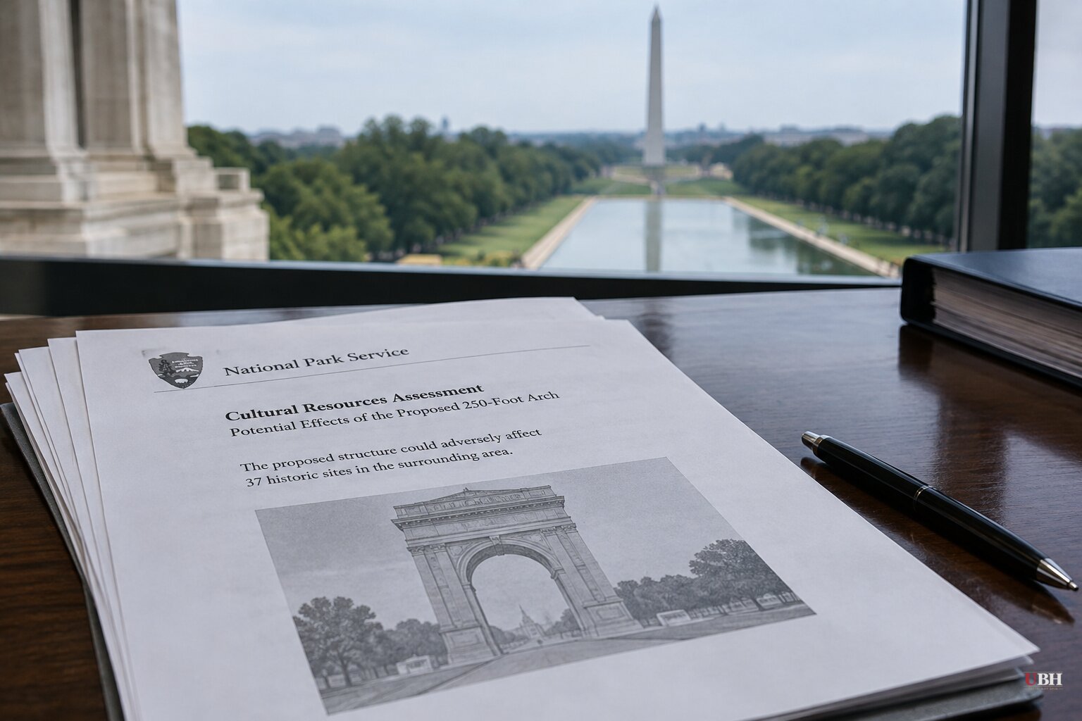 NPS Document Says Trump's 250-Foot Arch Will Harm 37 Historic Sites, Tells Officials to Sign Off by Monday Anyway