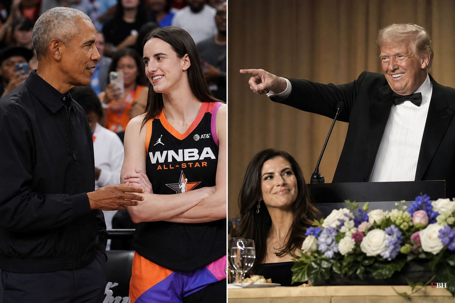 Obama Chats With Caitlin Clark at WNBA All-Star Weekend While Trump Mocks Kaitlan Collins at Correspondents' Dinner