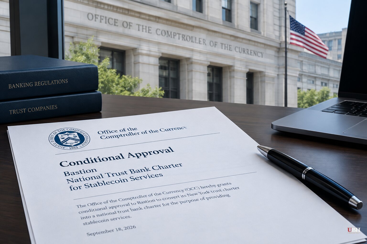 OCC Grants Bastion Conditional National Trust Bank Charter for Stablecoin Services