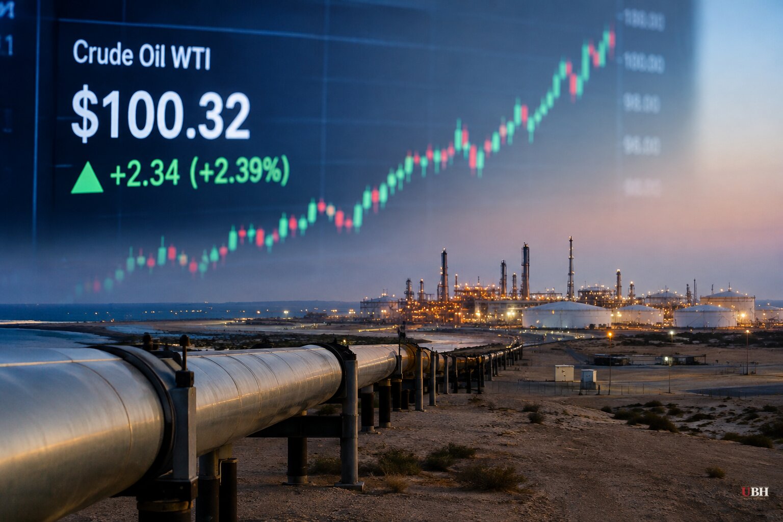 Oil Jumps Back Toward $100 in U.S. Futures as Iranian State Media Claim Another Hit Near Saudi East-West Pipeline; Riyadh Silent