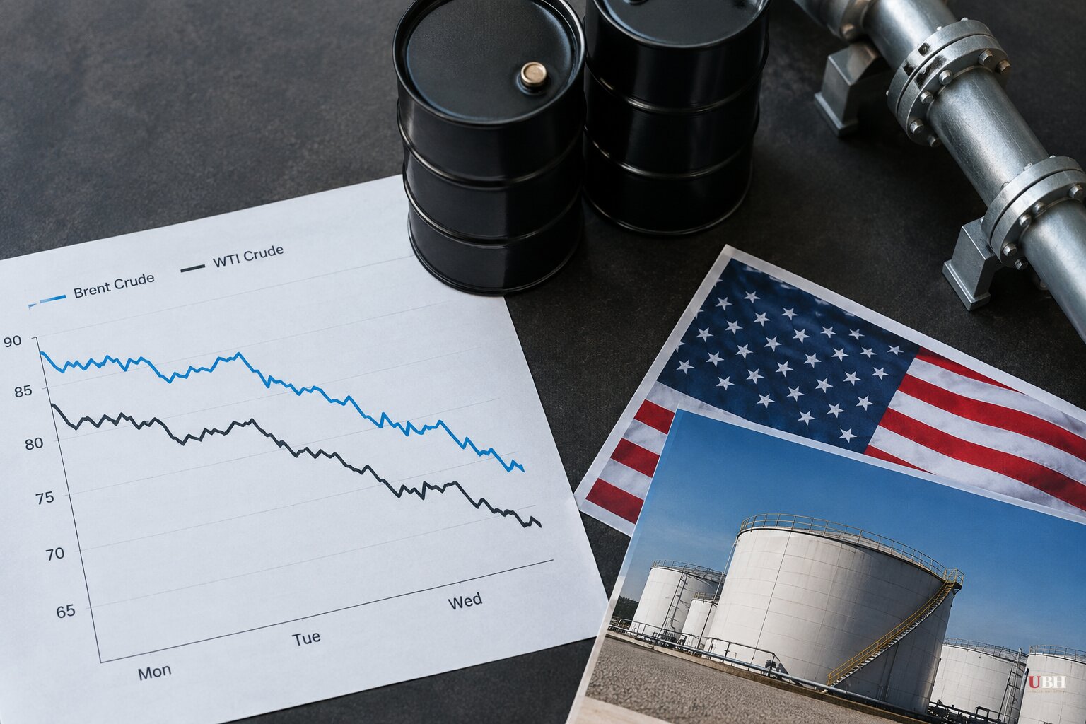 Oil Prices Slide Wednesday as Surprise U.S. Crude Stockpile Build Outweighs Saudi Pipeline Fears