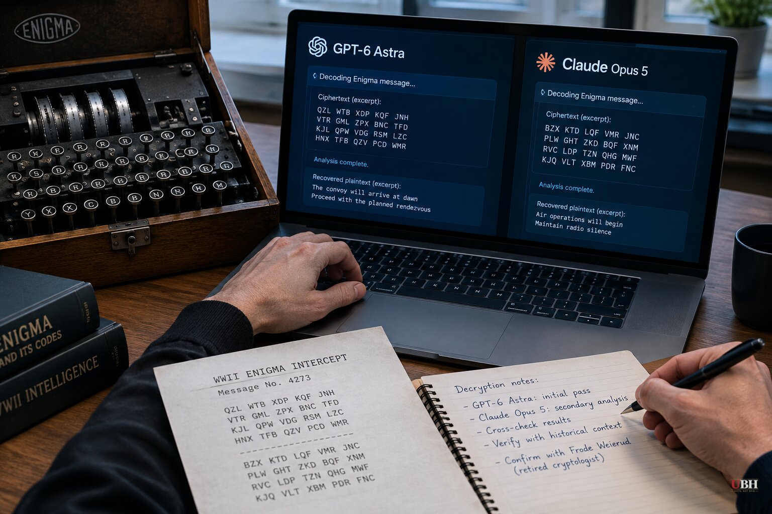 OpenAI's Astra and Anthropic's Opus Crack Two Enigma Messages That Outlasted Human Codebreakers for Decades