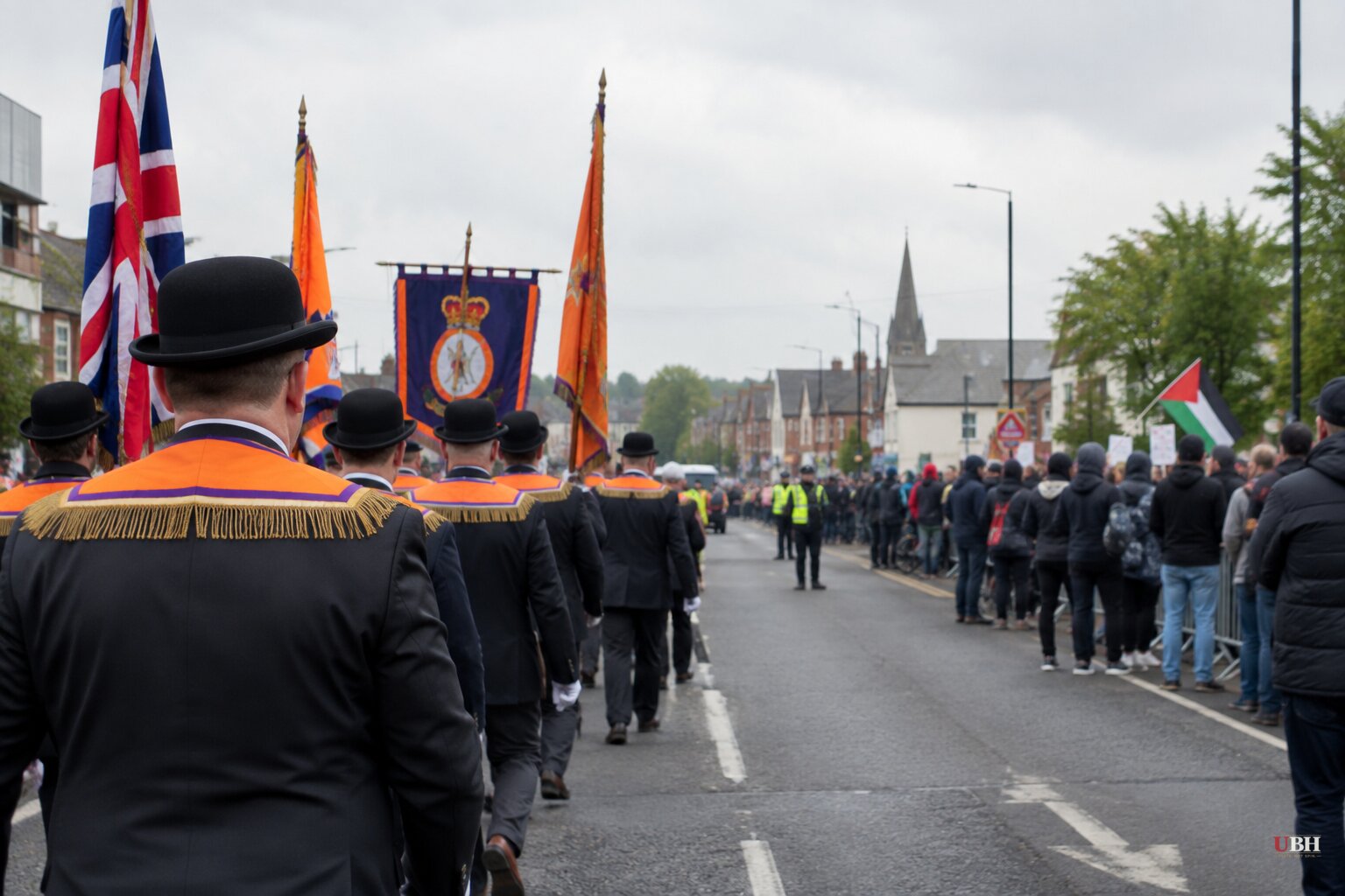 Orange Order Marches Down Garvaghy Road for First Time Since 1998, Protesters Block Portadown Route