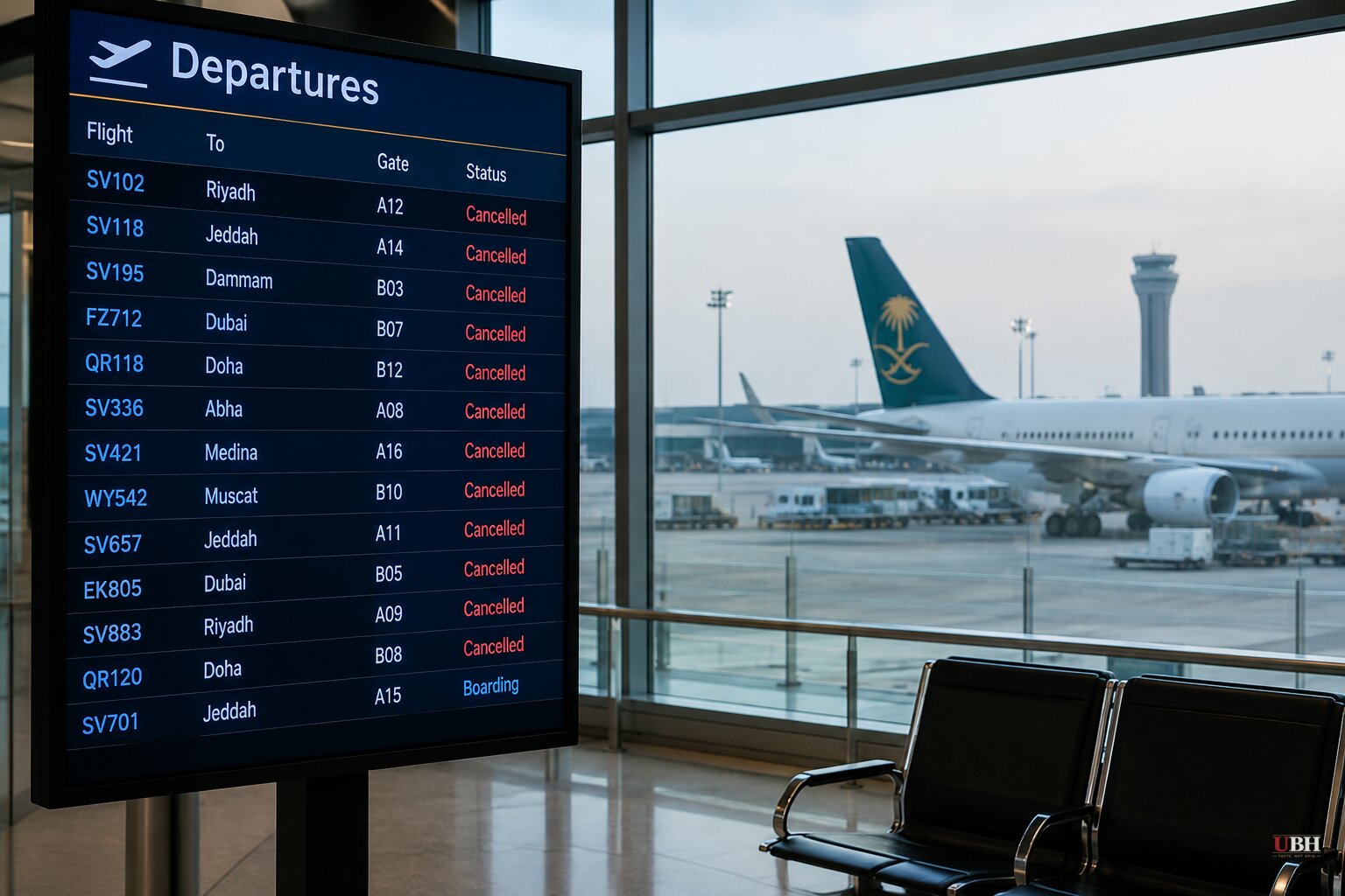 Over 45% of Saudi Flights Cancelled Since Oct. 8, Riyadh Government Offices Move to Remote Work