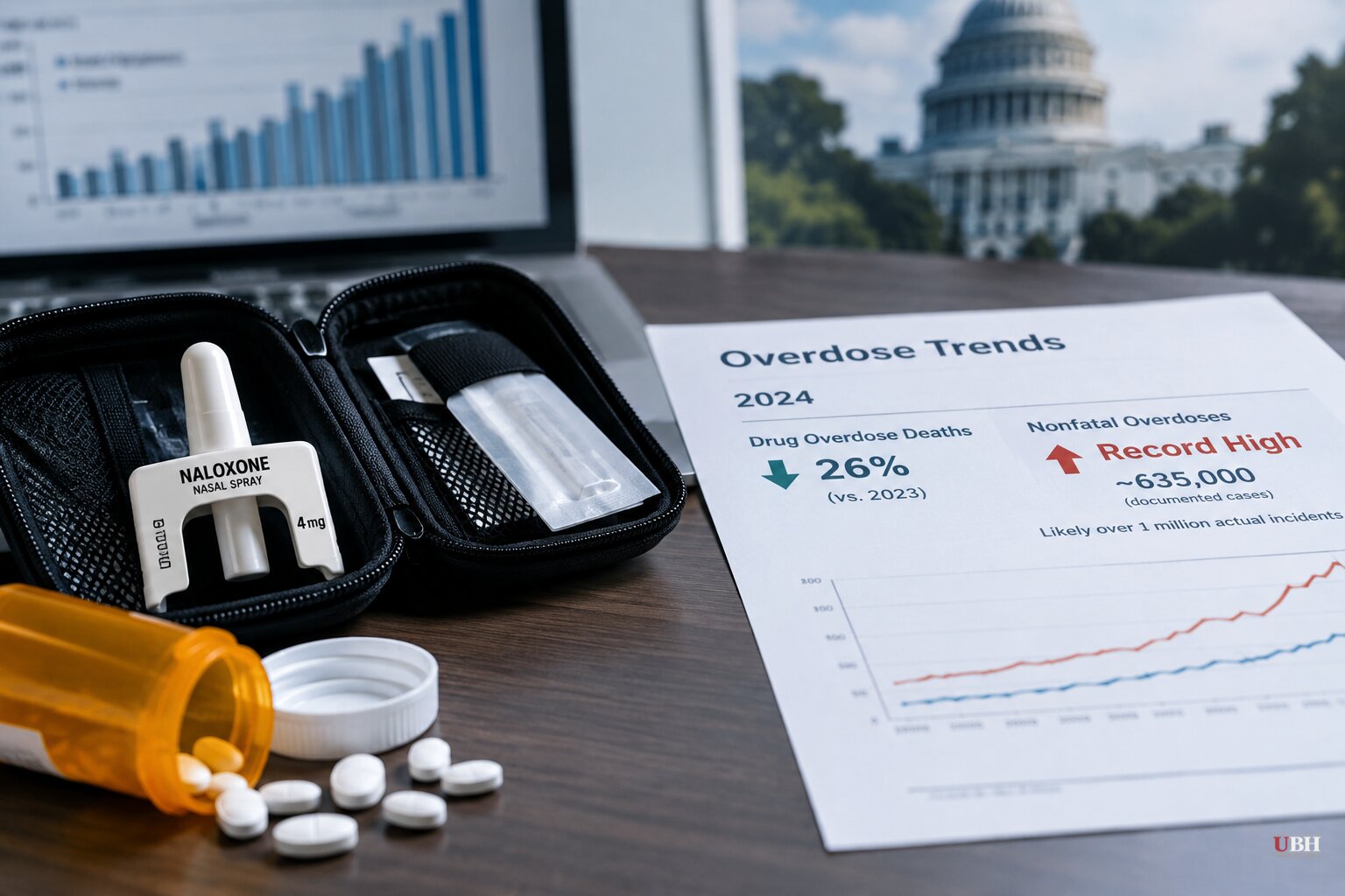 Overdose Deaths Fell 26% in 2024. Nonfatal Overdoses Hit Record Highs and DHS Cut Fentanyl Investigation Hours 31%.