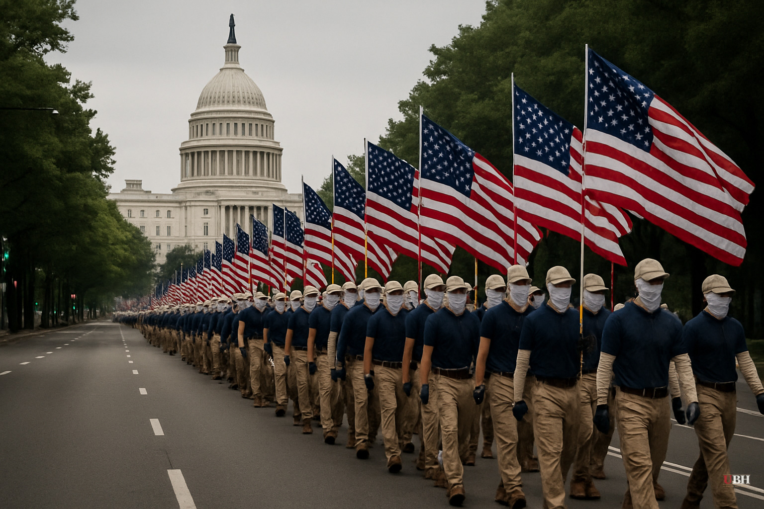Patriot Front Marches Through Washington on July 4th. Burgum Condemns the Ideology, Cites First Amendment.