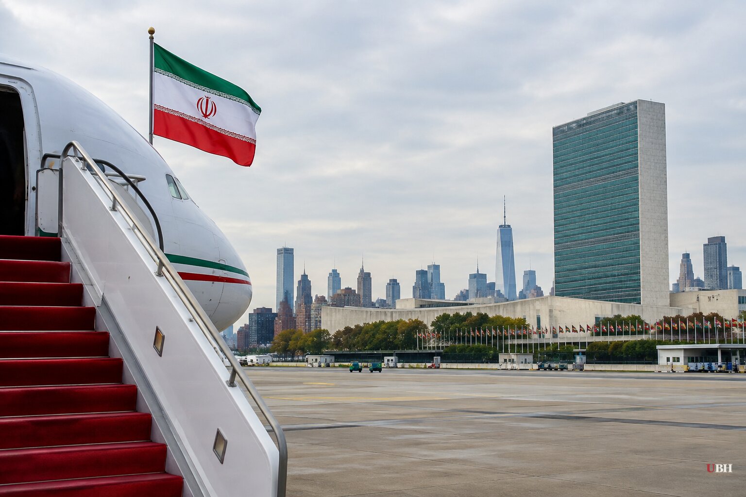 Pezeshkian Lands in New York for UN Speech as Iran's Guard Threatens to 'Change the Geography of War'